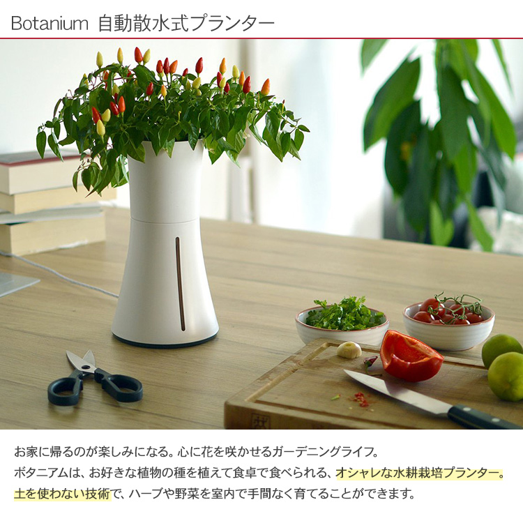 完売 楽天市場 水耕栽培 キット Botanium ボタニアム 自動散水式プランター 栽培キット かわいい おしゃれ 初心者 室内 簡単 ハーブ 容器 バジル ハイドロ カルチャー 北欧 インテリア 人気 花 あす楽対応 送料無料 Diyインテリア Rooming ルーミング 超人気