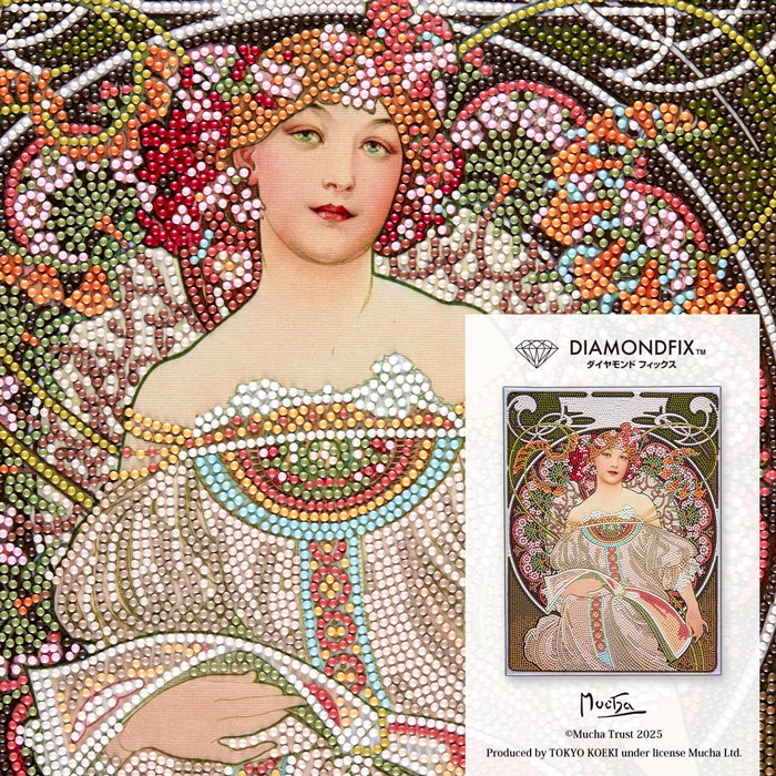 楽天市場】ダイヤモンドフィックス ダイヤモンドアート MUCHAアート