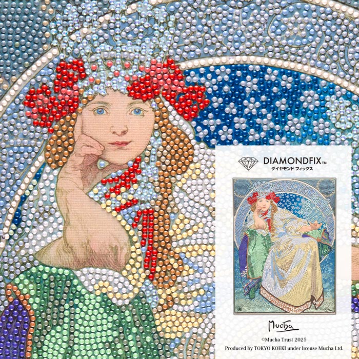 楽天市場】ダイヤモンドフィックス ダイヤモンドアート MUCHAアート