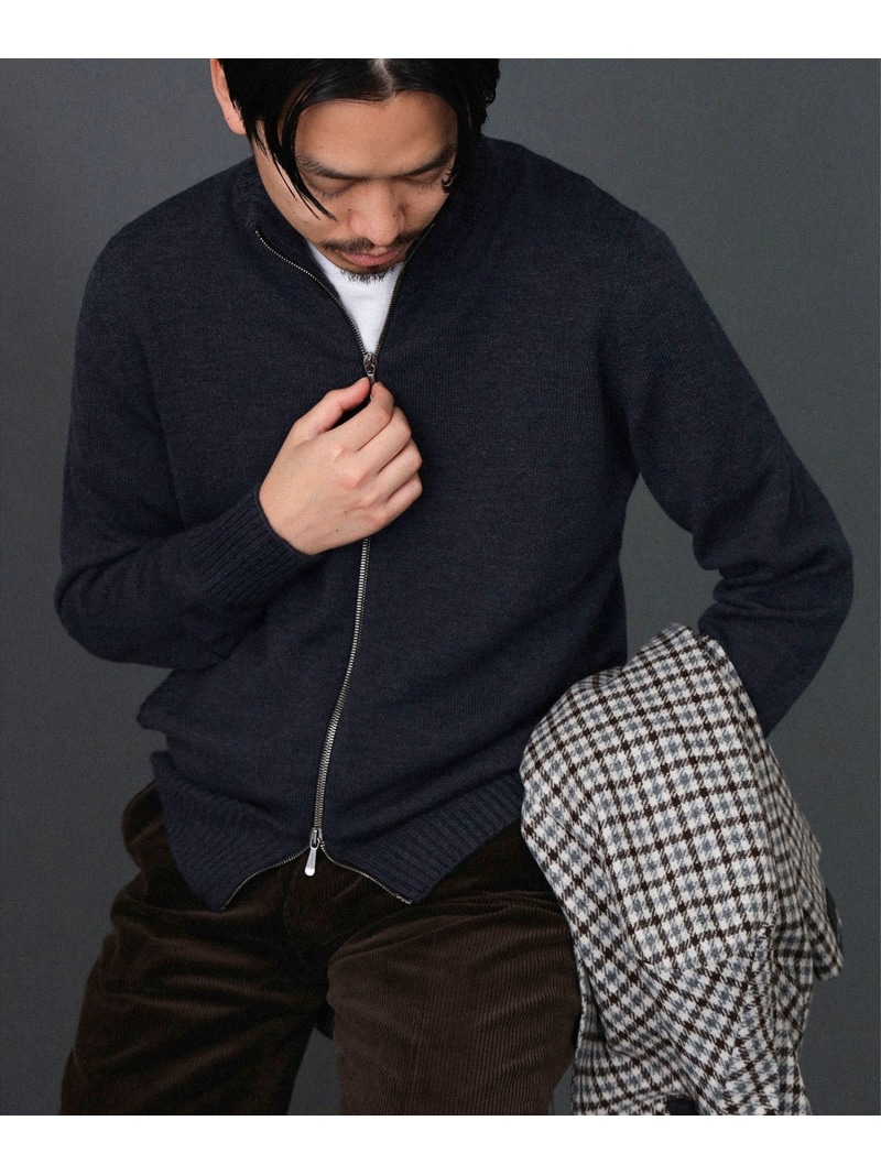 新品タグ付　Drumohr ドルモア スタンドカラー ニット カーディガン 44 新品タグ付 Drumohr ドルモア スタンドカラー ニット