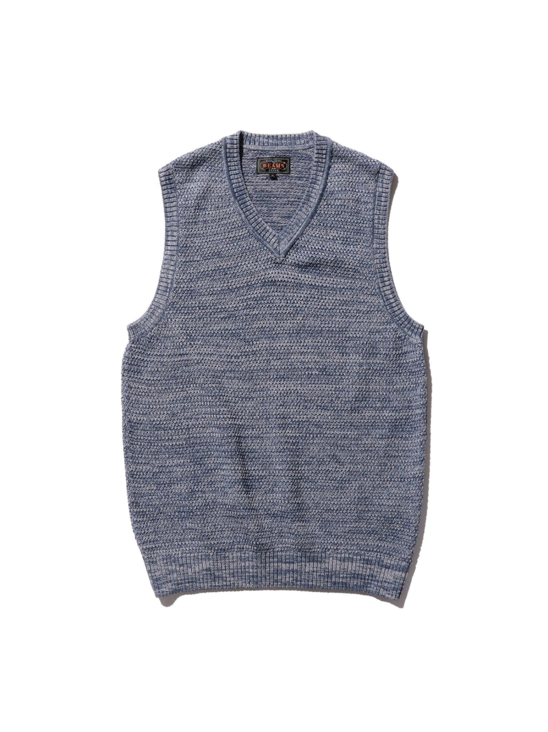 【SALE／60%OFF】Mesh Vest BEAMS PLUS ビームス アウトレット トップス ニット ブルー グリーン ベージュ【RBA_E】【送料無料】[ Fashion]