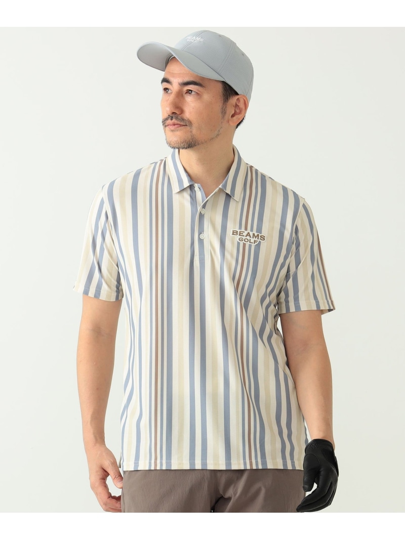 【SALE／60%OFF】PURPLE LABEL / マルチストライプ ポロシャツ BEAMS GOLF PURPLE LABEL ビームス アウトレット トップス スウェット・トレーナー ベージュ【RBA_E】【送料無料】[ Fashion]