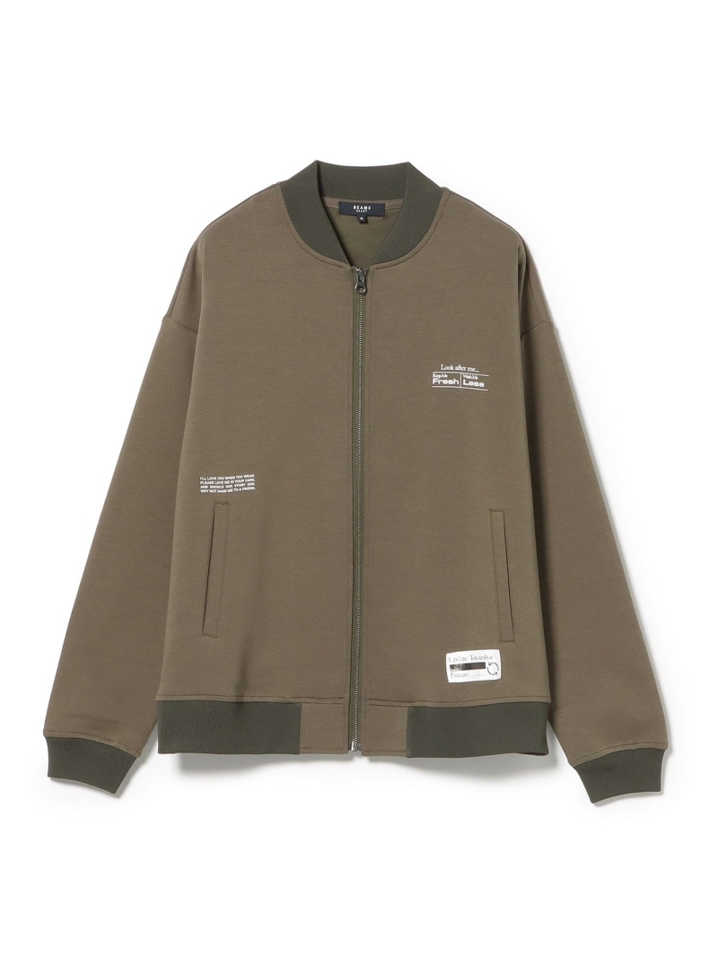 【SALE／30%OFF】ダンボール プリント MA-1(吸水速乾・毛玉軽減) BEAMS HEART MEN ビームス アウトレット トップス スウェット・トレーナー ブラック グリーン【RBA_E】【送料無料】[ Fashion]