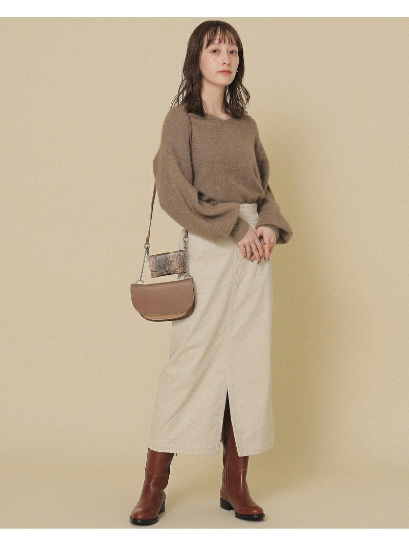 ánuans - 【完売品】コードレースパイピングフレアスカート.brown.M