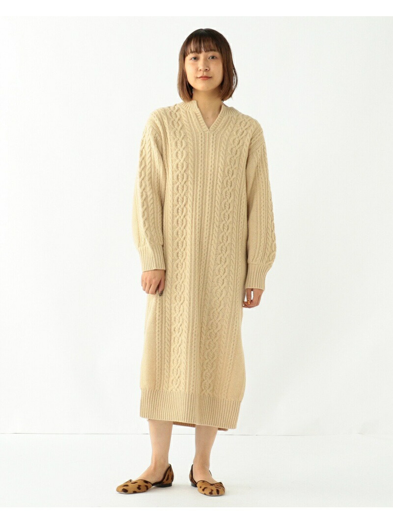 最終値下げ Sale Ray Beams ケーブル キーネック ニット ワンピース Ray Beams ビームス アウトレット ワンピース シャツワンピース ベージュ Rba E Rakuten Fashion 気質アップ Test Neueon Com