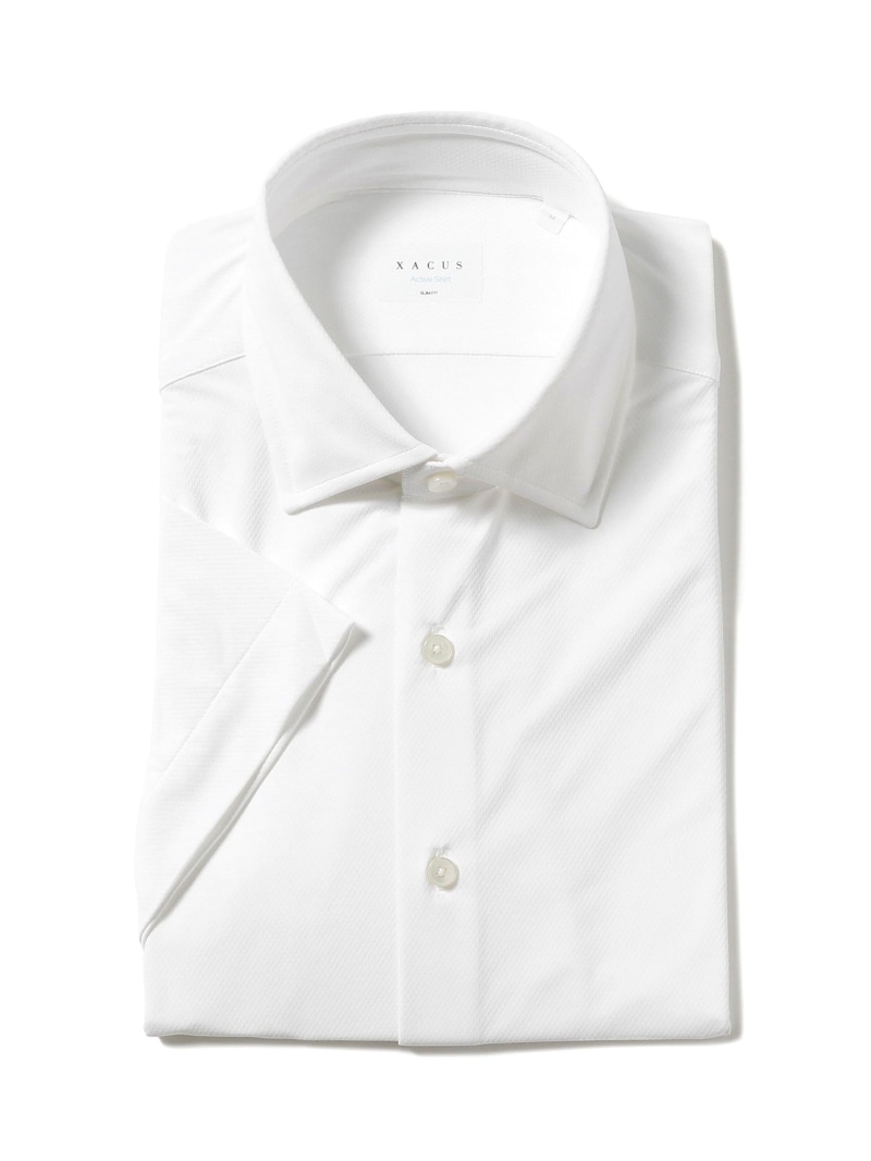 【SALE／50%OFF】XACUS * Brilla per il gusto / 別注 ショートスリーブ シャツ Brilla per il gusto ビームス アウトレット トップス シャツ・ブラウス ホワイト【RBA_E】【送料無料】[ Fashion]