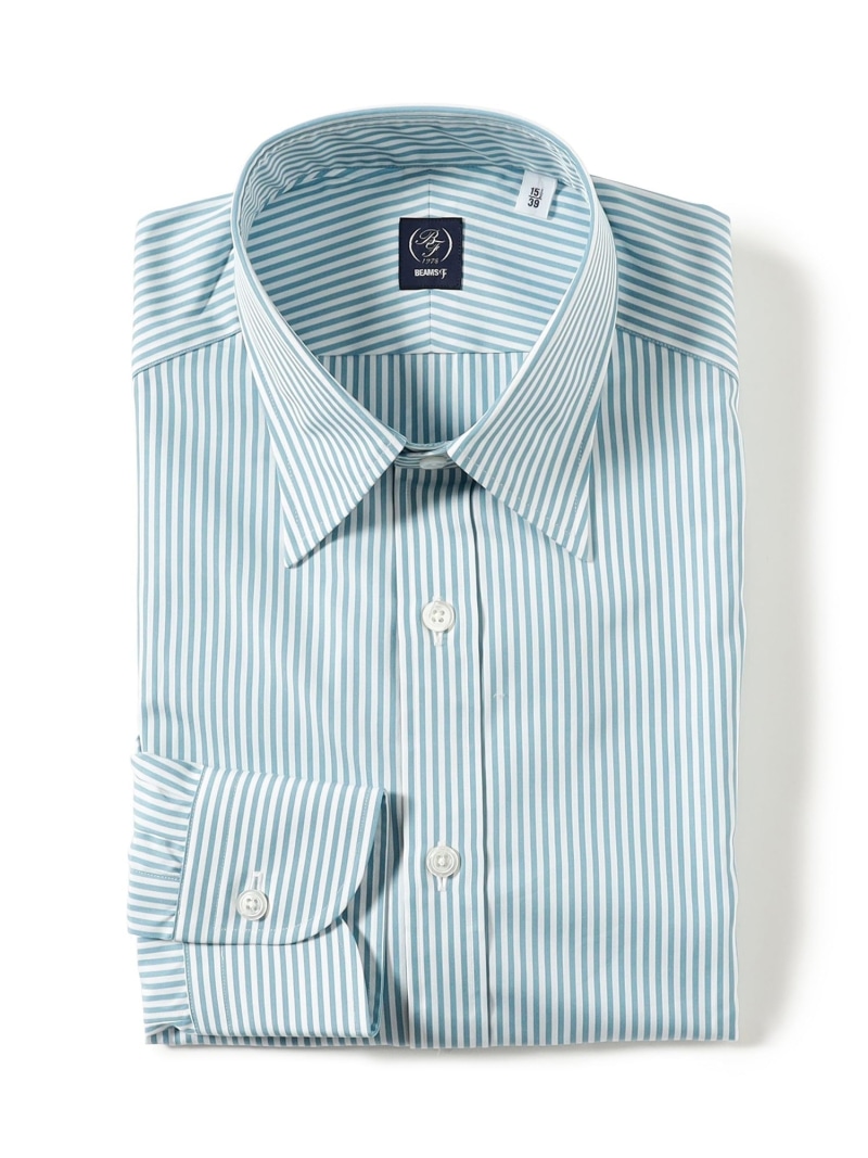 【SALE／40%OFF】ロンドンストライプ コットン レギュラーカラー シャツ BEAMS F ビームス アウトレット トップス シャツ・ブラウス ブルー【RBA_E】【送料無料】[ Fashion]