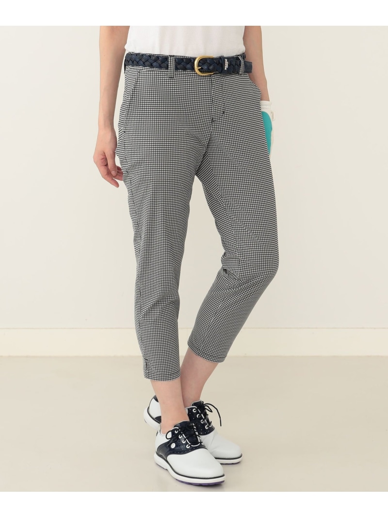 【SALE／70%OFF】PURPLE LABEL / ギンガムチェック ストレッチ サブリナパンツ BEAMS GOLF PURPLE LABEL ビームス アウトレット パンツ その他のパンツ ベージュ グリーン ブラック【RBA_E】【送料無料】[ Fashion]