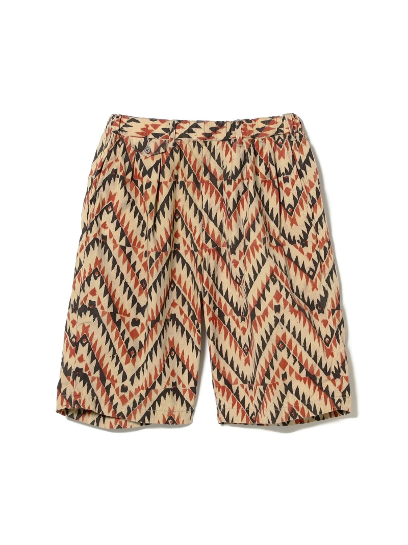 【SALE／50%OFF】2Pleats Relax Shorts BEAMS PLUS ビームス 逃げ道 ズボン下 余分の物のズボン下 ベージュ 緑であること【RBA_E】【貨物輸送無料】[ Fashion]