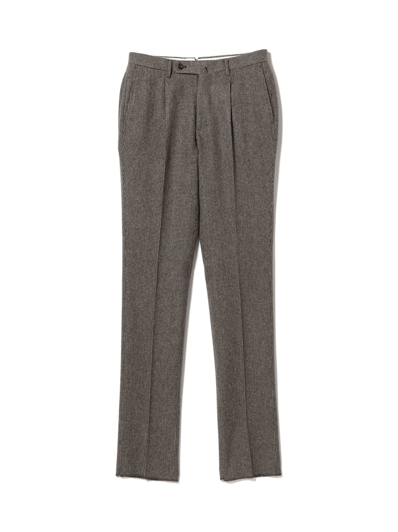 【SALE／30%OFF】LORO PIANA FABRIC ハウンドトゥース 1プリーツ スラックス Brilla per il gusto ビームス アウトレット パンツ その他のパンツ ブラウン グレー【RBA_E】【送料無料】[ Fashion]｜BEAMS OUTLET