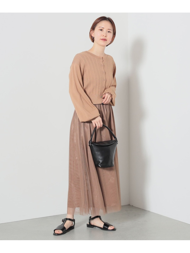 【SALE／40%OFF】カーディガン * チュールワンピース (セットアイテム) BEAMS HEART WOMEN ビームス アウトレット ワンピース・ドレス その他のワンピース・ドレス ネイビー ベージュ【RBA_E】【送料無料】[ Fashion]