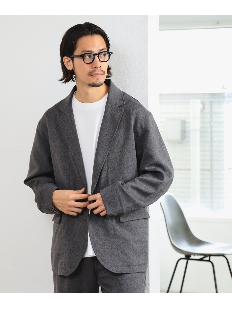【SALE／50%OFF】UNIVERSAL OVERALL * CITY DWELLERS / 別注 SOLOTEX(R)FULFLAN(R) ウールライク 上衣 B:MING by BEAMS ビームス 逃げ口 ジャケット・アウター テーラードジャケット・ブレザー 薄墨色【RBA_E】【貨物輸送無料】[ Fashion]