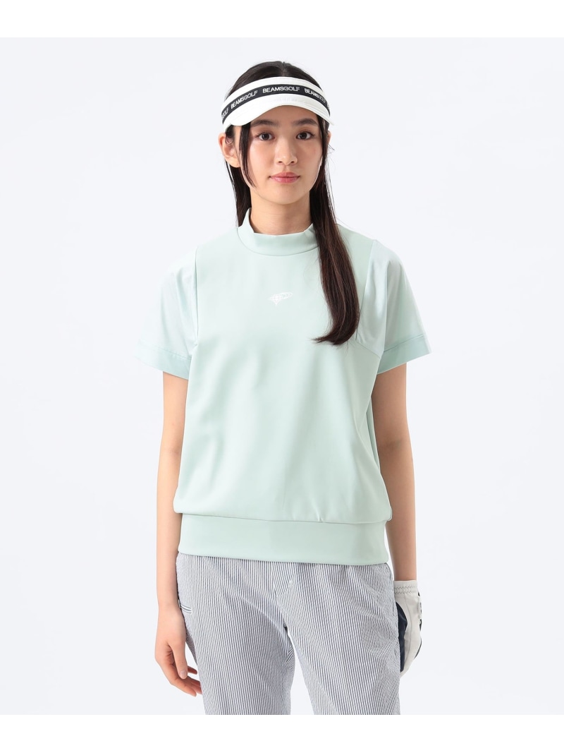 【SALE／50%OFF】ORANGE LABEL / シアー 袖切替 モックネック BEAMS GOLF ORANGE LABEL ビームス アウトレット トップス スウェット・トレーナー オレンジ ネイビー ホワイト【RBA_E】【送料無料】[ Fashion]