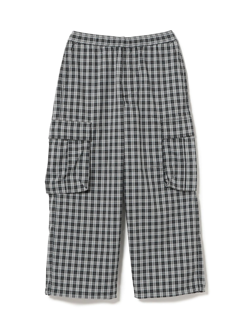 【SALE／60%OFF】チェック カーゴ イージーパンツ BEAMS ビームス アウトレット パンツ カーゴパンツ ブラック ネイビー【RBA_E】【送料無料】[ Fashion]