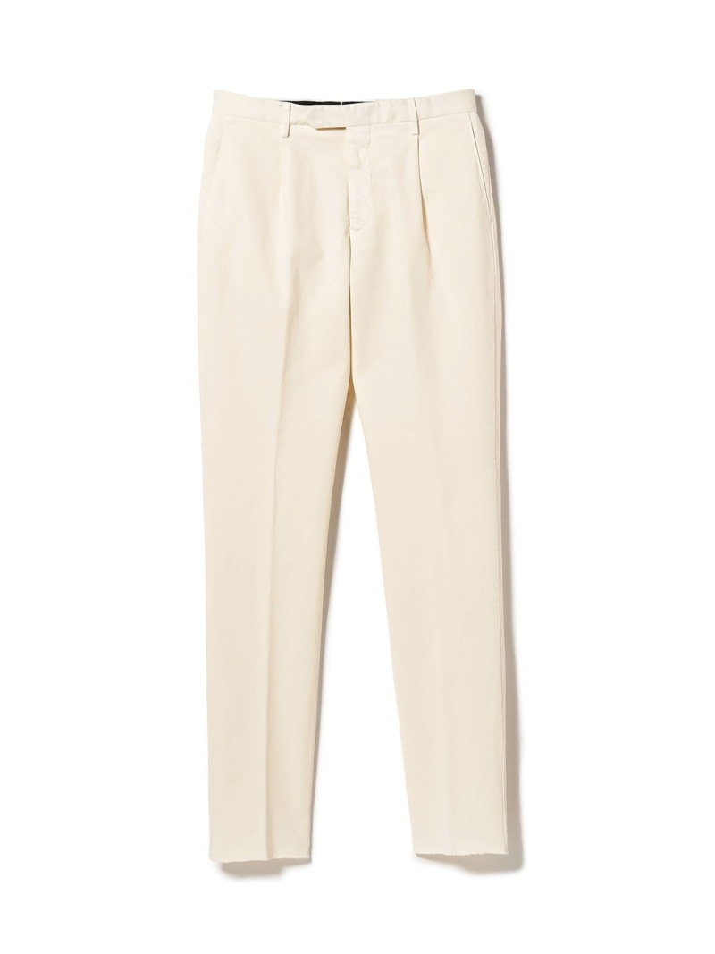 【SALE／50%OFF】GERMANO / 別注 コットンギャバジン 1プリーツ スラックス BEAMS F ビームス アウトレット パンツ その他のパンツ ベージュ ホワイト【RBA_E】【送料無料】[ Fashion]｜BEAMS OUTLET
