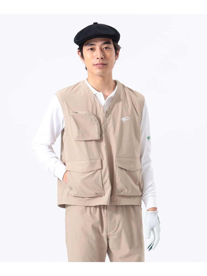 【SALE／60%OFF】ORANGE LABEL / THE SETUP ユーティリティ ベスト BEAMS GOLF ORANGE LABEL ビームス アウトレット トップス ベスト・ジレ ブラック ベージュ【RBA_E】【送料無料】[ Fashion]