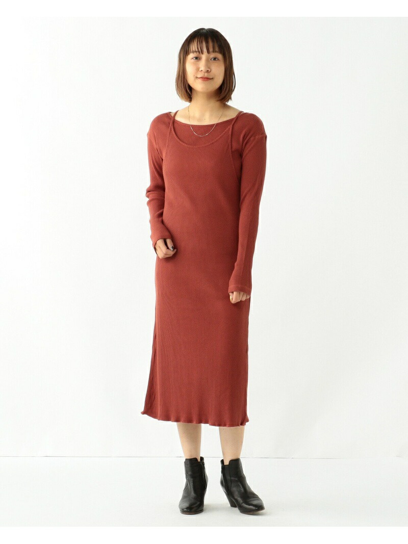 楽天市場 Rakuten Fashion Sale 60 Off Ray Beams テレコ レイヤード ワンピース Ray Beams ビームス アウトレット ワンピース 長袖ワンピース ブラウン ブラック ベージュ Rba E 送料無料 Beams Outlet