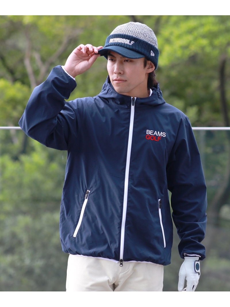 BEAMS ビームス GOLF PURPLE LABEL ゴルフブルゾン 黒　M BEAMS GOLF（ビームス ゴルフ）PURPLE LABEL / パネル ダウン