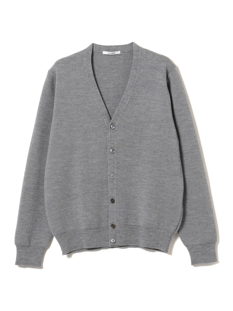 SLOANEスローン×eclat別注タックポケットカーディガンサックス未使用新品 SLOANEスローン×eclat別注タックポケットカーディガンサックス未使用