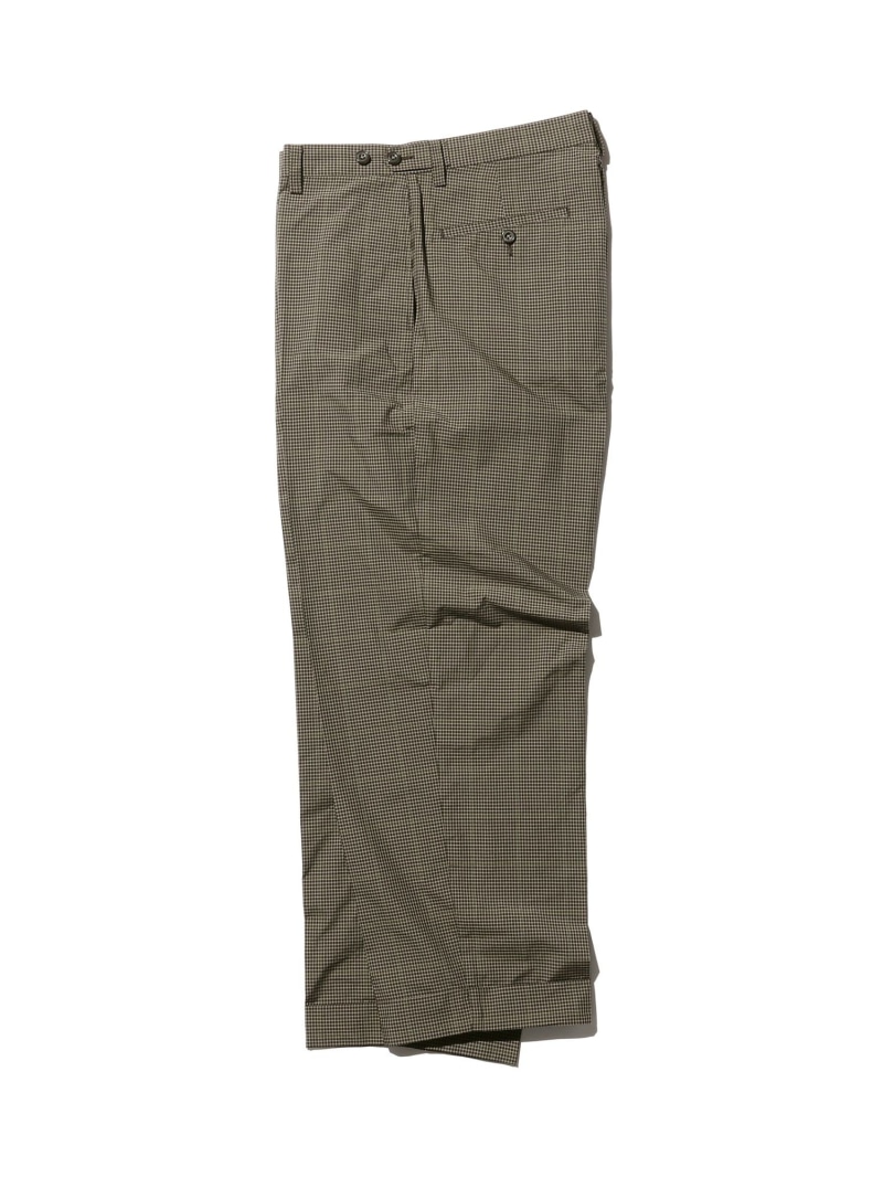 【SALE／60%OFF】IVY Trousers Wide TR Plaid BEAMS PLUS ビームス アウトレット パンツ その他のパンツ グリーン ベージュ【RBA_E】【送料無料】[ Fashion]