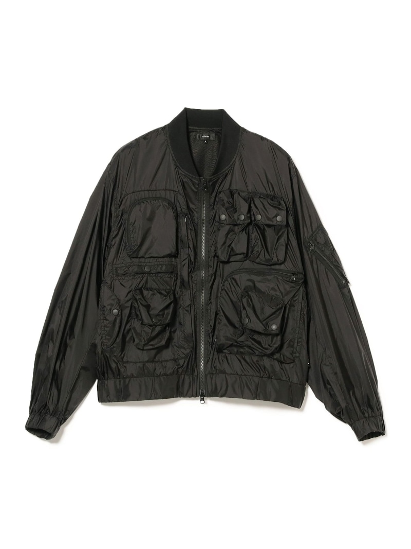 【SALE／60%OFF】撥水 マルチ衣嚢 MA-1 BEAMS ビームス 逃げ口 ジャケット・アウター 上衣・前掛け 黒いこと【RBA_E】【貨物輸送無料】[ Fashion]