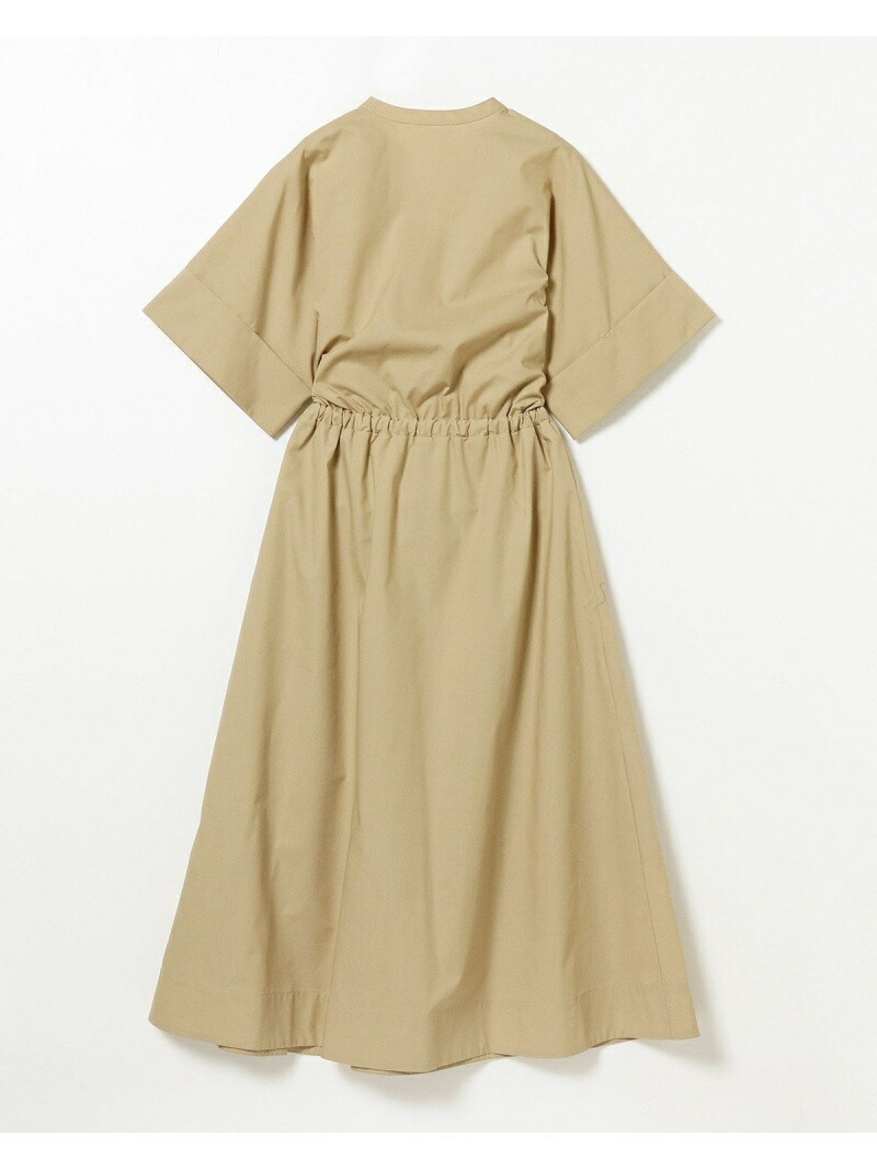 楽天市場 Sale 50 Off Beams Heart スキッパーネック ドロストワンピース Beams Heart ビームス アウトレット ワンピース シャツワンピース ベージュ ネイビー Rba E Rakuten Fashion Beams Outlet
