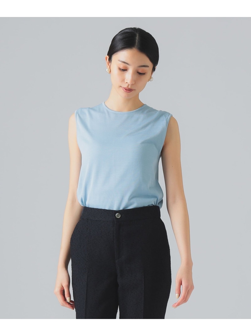 シルク ノースリーブ ニット EFFE BEAMS デミルクス ビームス トップス ニット ブラウン ブラック【送料無料】[ Fashion]
