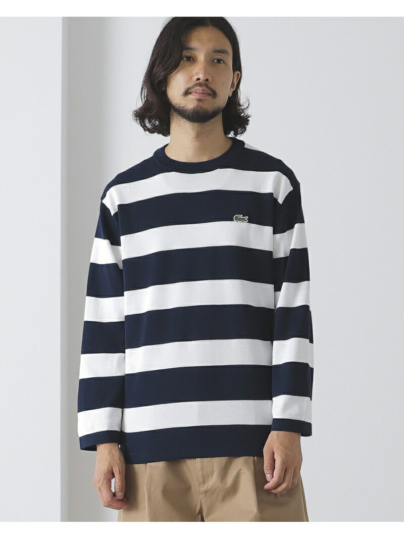 安価 ワタナベ Fashion Lacoste Rakuten 長袖ニット 送料無料 ニット ビームスライツ Lights Beams ブロックボーダーニット ワンポイント Bf0011 Amaarafarms Com