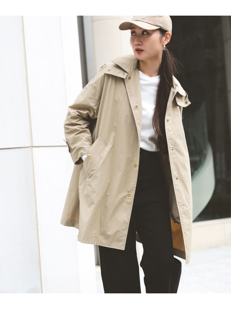 【撥水/防風/幼児用便器能力のある】Traditional Weatherwear / パッカブル MALTON ボンネット厚地の外套 ライトアウター 軽アウター レイングッズ 羽織 Demi-Luxe BEAMS デミルクス ビームス ジャケット・アウター ナイロン上衣 黒いこと【貨物輸送無料】[ Fashion]