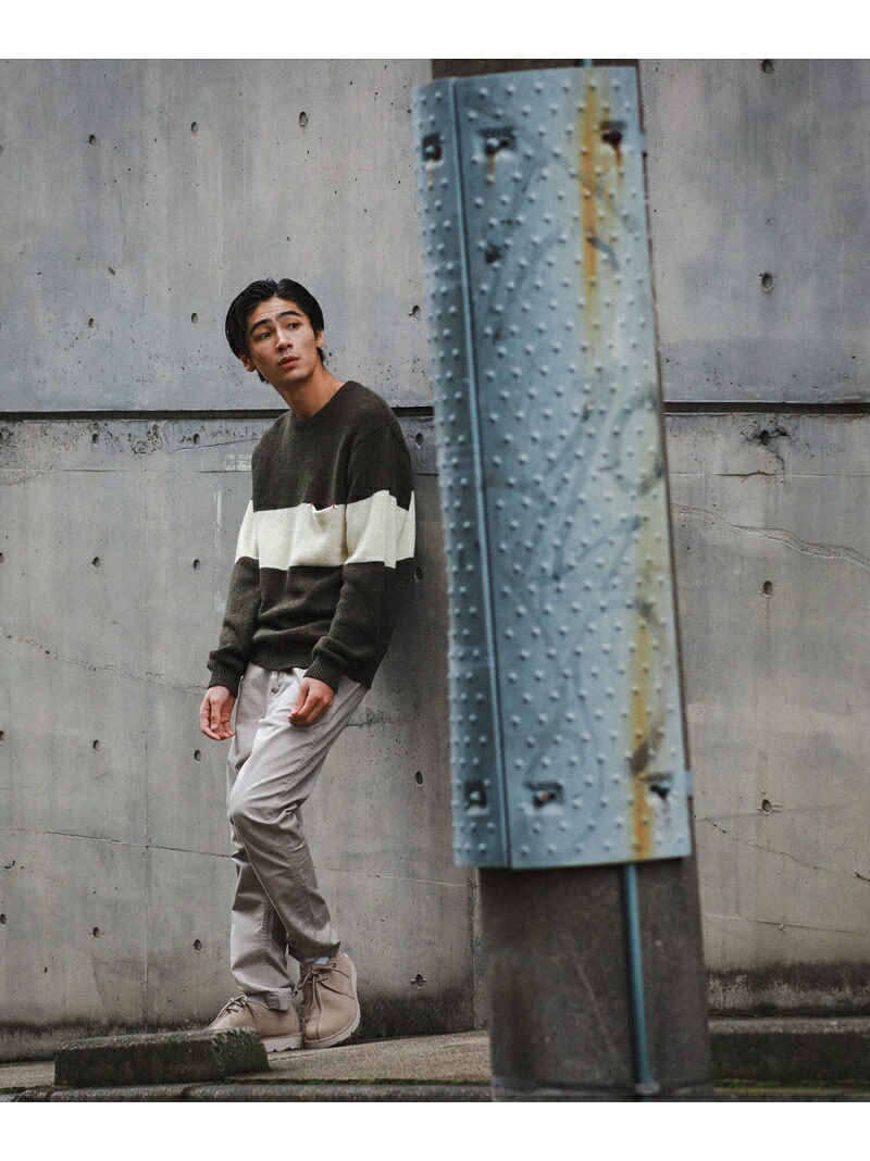 Beams ライン ニット Men ビームス クルーネック