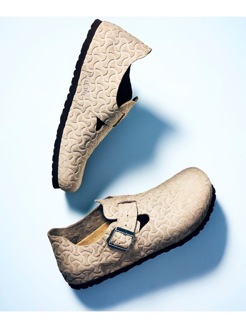 BEAMS｜【別注】BIRKENSTOCK / LONDON BONE PATTERN｜メンズ シューズ 靴 滑っこいシューズ｜ビルケンシュトック 英国の首都｜ボーンパターン 目じるし｜トープカラー｜ナローフィット レギュラー相応う｜バックル BEAMS ビームス メン シューズ・【貨物輸送無料】[ Fashion]