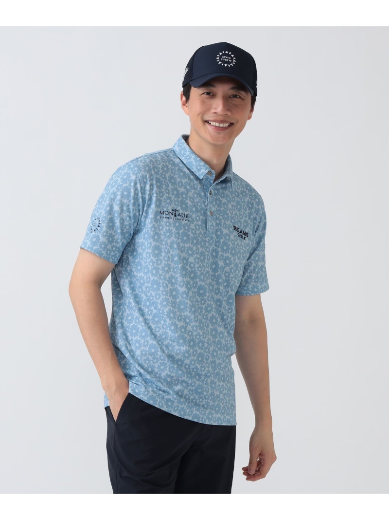 PURPLE LABEL / MONTAUK 影ぼうし お花刷り上げる ティーシャツ BEAMS GOLF PURPLE LABEL ビームス ゴルフ トップス スウェット・トレーナー 緑であること 青碧【貨物輸送無料】[ Fashion]