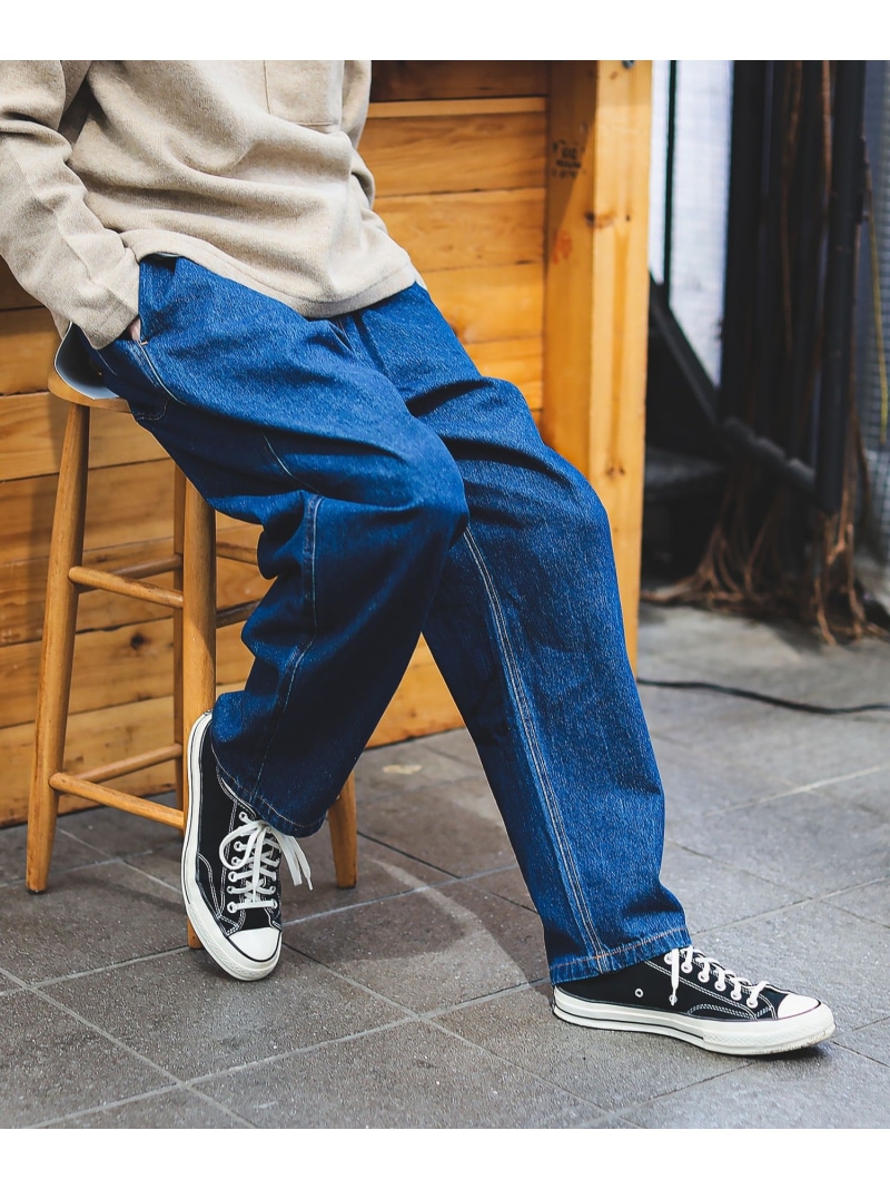 【待望の追加生産決定！】BEAMS HEART / バルーン デニム イージー パンツ BEAMS HEART MEN ビームス ハート パンツ ジーンズ・デニムパンツ ネイビー ブラック【送料無料】[ Fashion]