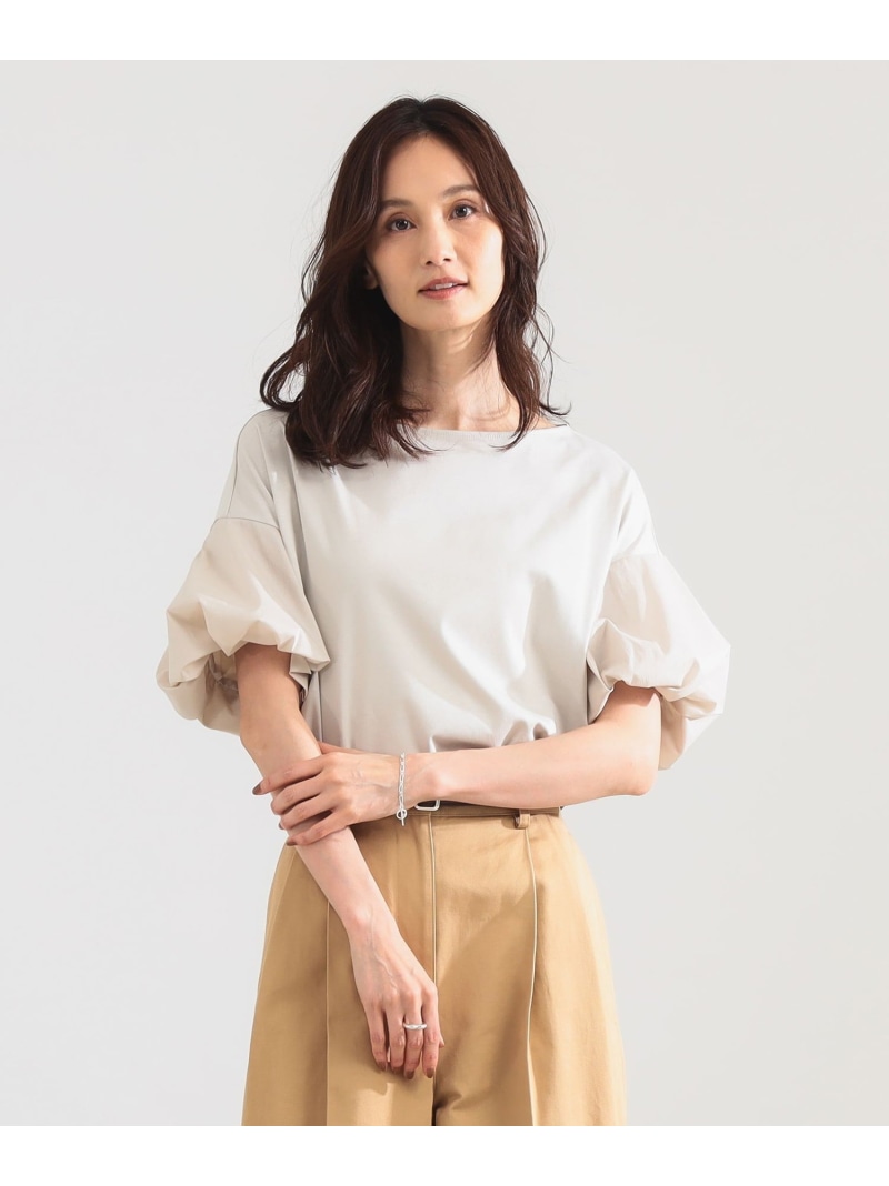 タフタ 軽気球 衣袂 ティーシャツ Demi-Luxe BEAMS デミルクス ビームス トップス カットソー・ティーシャツ カーキ緑であること ベージュ 米国海軍【貨物輸送無料】[ Fashion]