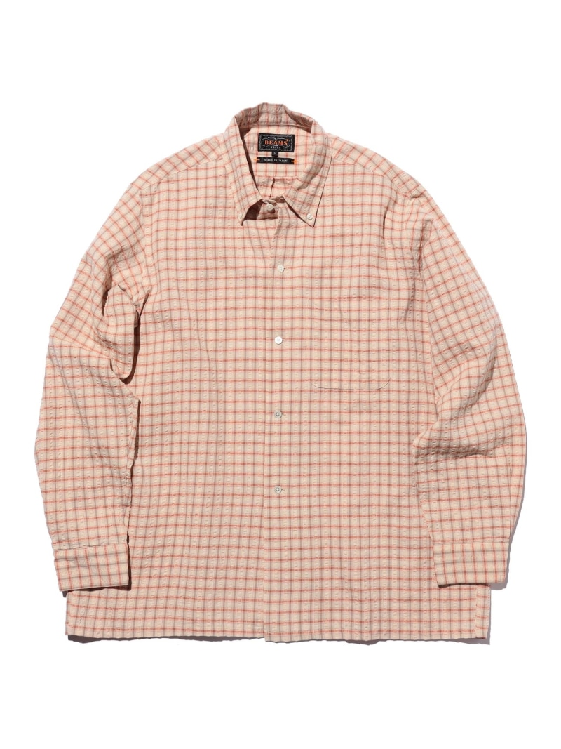 Open B.D. Sucker Plaid BEAMS PLUS ビームス メン トップス シャツ・ブラウス ネイビー レッド グリーン【送料無料】[ Fashion]