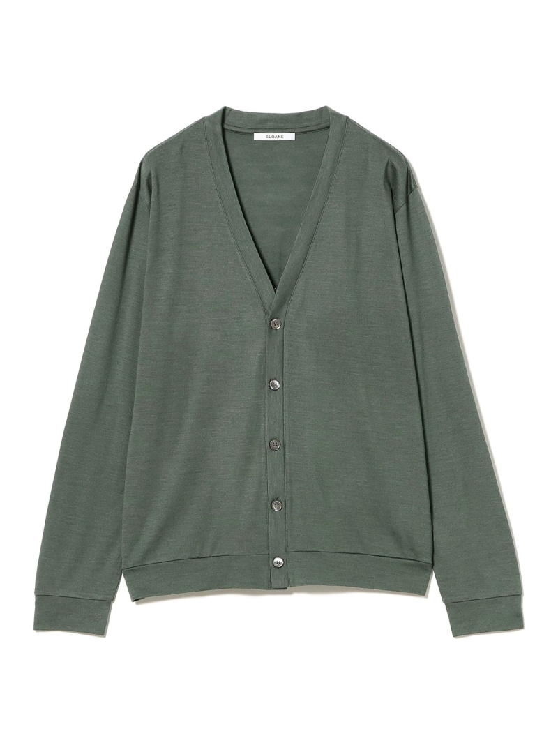 SLOANE * International Gallery BEAMS / 別注 羊毛天竺 Vのど首 ジレー International Gallery BEAMS ビームス メン トップス 編み物 米国海軍 黒いこと パープル オレンジ色 薄墨色 緑であること【貨物輸送無料】[ Fashion]