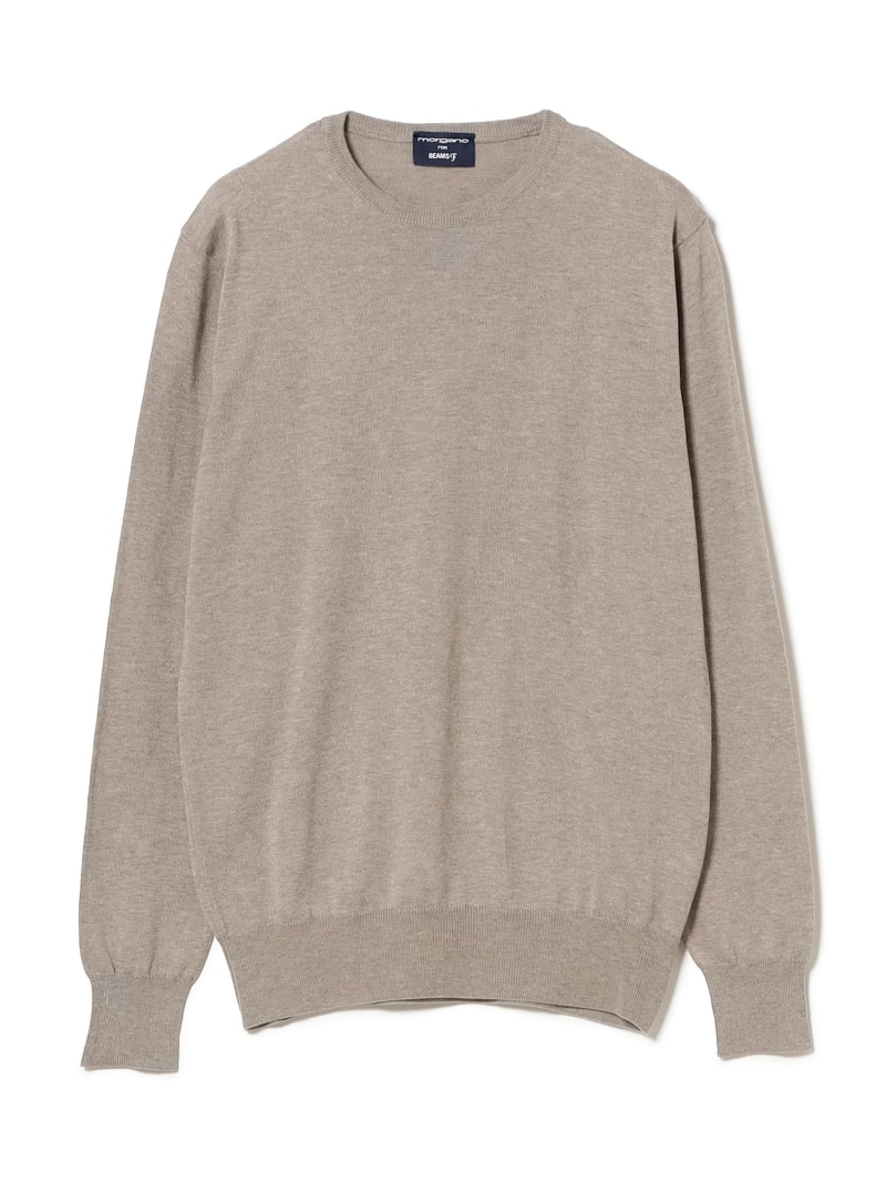 【SALE／30%OFF】【別注】MORGANO / 12ゲージ クルーネックニット BEAMS F ビームス メン トップス ニット ベージュ ピンク グレー【RBA_E】【送料無料】[ Fashion]｜BEAMS／ビームス