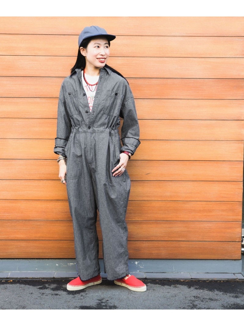 BEAMS BOY ビッグワークオールインワン　チャコールグレー　F つなぎ BEAMS BOY ビッグワークオールインワン チャコールグレー F