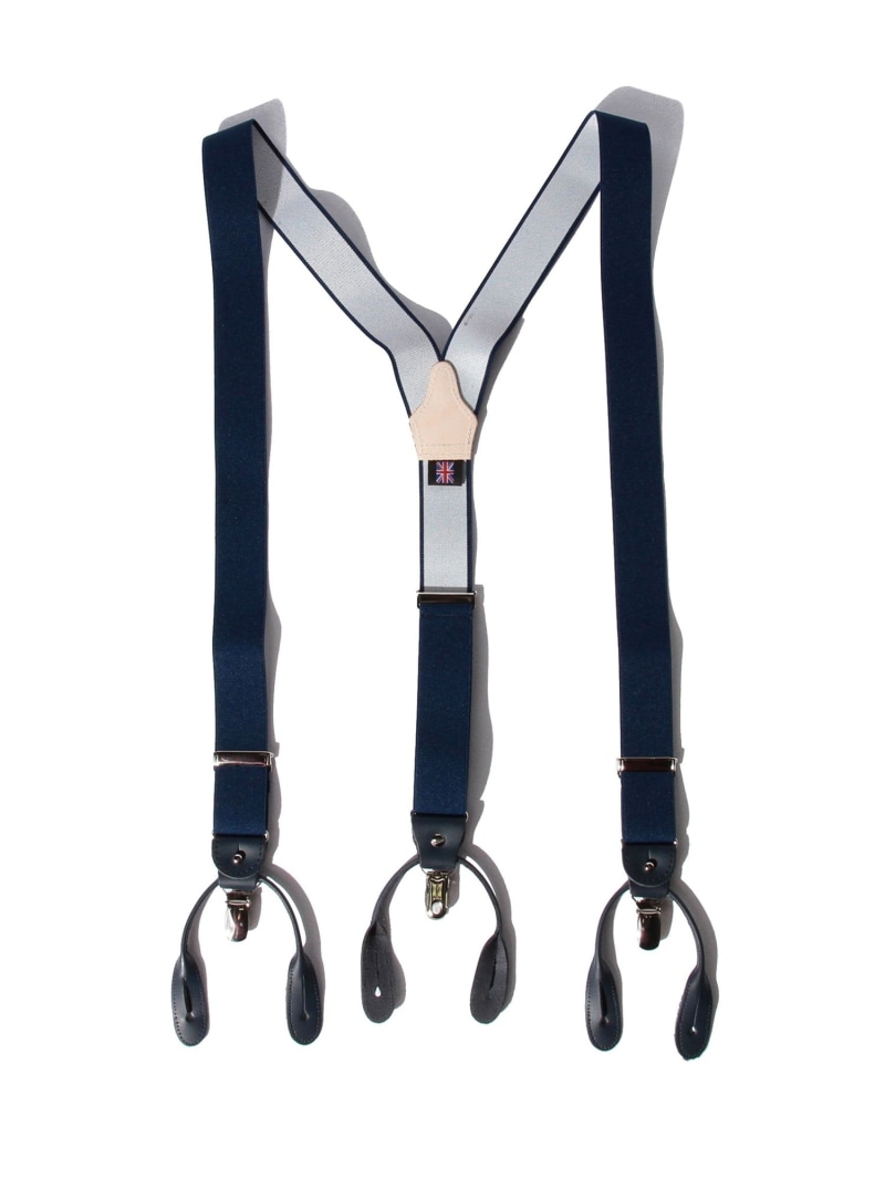 楽天市場】GEVAERT BANDWEVERIJ / チェックサスペンダー 栃木レザー