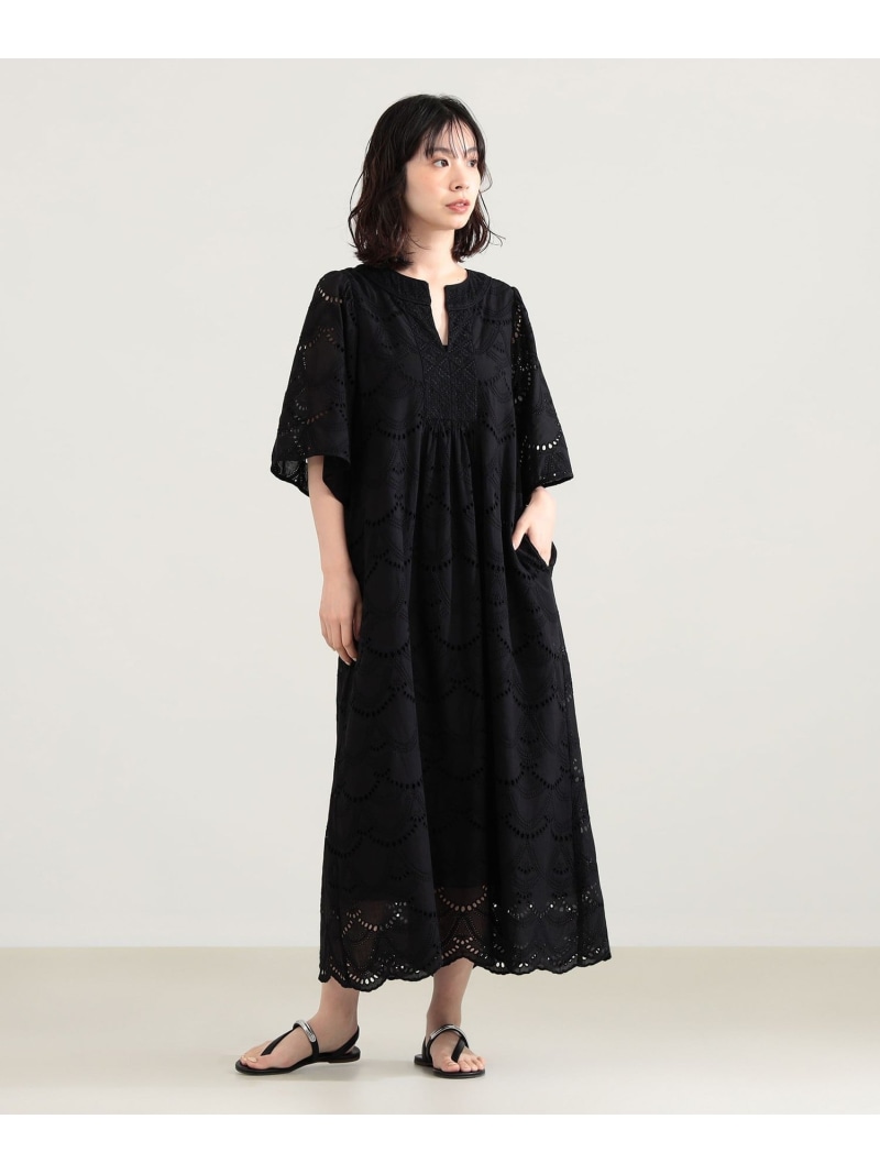 ne Quittez pas / 点点 へムラ刺しゅう 衣装 Demi-Luxe BEAMS デミルクス ビームス 衣装・お召しもの 余分の物の衣装・お召しもの 黒いこと【貨物輸送無料】[ Fashion]