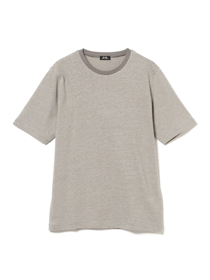 コットンヘンプ ミニボーダー Tシャツ Brilla per il gusto ビームス メン トップス カットソー・Tシャツ ネイビー グレー【送料無料】[ Fashion]