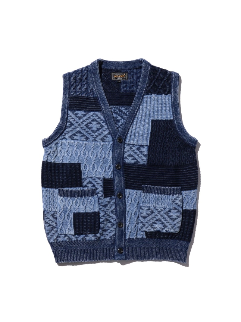 B+INDIGO VEST BEAMS PLUS ビームス メン トップス 編み物 米国海軍【貨物輸送無料】[ Fashion]