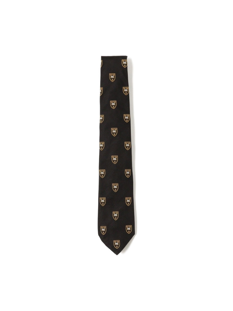 Silk Tie Crest Emblem Embroidery BEAMS PLUS ビームス メン スーツ・フォーマル ネクタイ・蝶ネクタイ ネイビー ブラック【送料無料】[ Fashion]