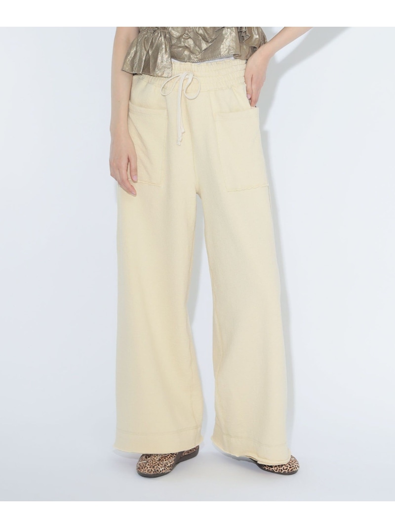 maturely / ヘム カットオフ フレア ジャージー BEAMS BOY ビームス ウイメン パンツ ジャージ・スウェットパンツ ブラック ベージュ【送料無料】[ Fashion]