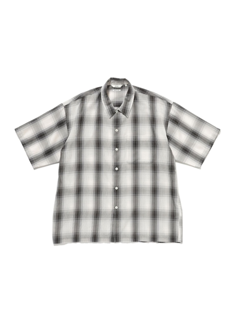 オンブレチェック ミニレギュラーカラーシャツ【リラックスフィット】 26SS BEAMS ビームス メン トップス シャツ・ブラウス ブラック ホワイト【送料無料】[ Fashion] 9,614円