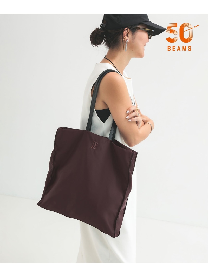 ロゴ エンブロイダリー トートバッグ Demi-Luxe BEAMS デミルクス ビームス バッグ トートバッグ ホワイト ブラウン【送料無料】[ Fashion]｜BEAMS／ビームス 12,496円