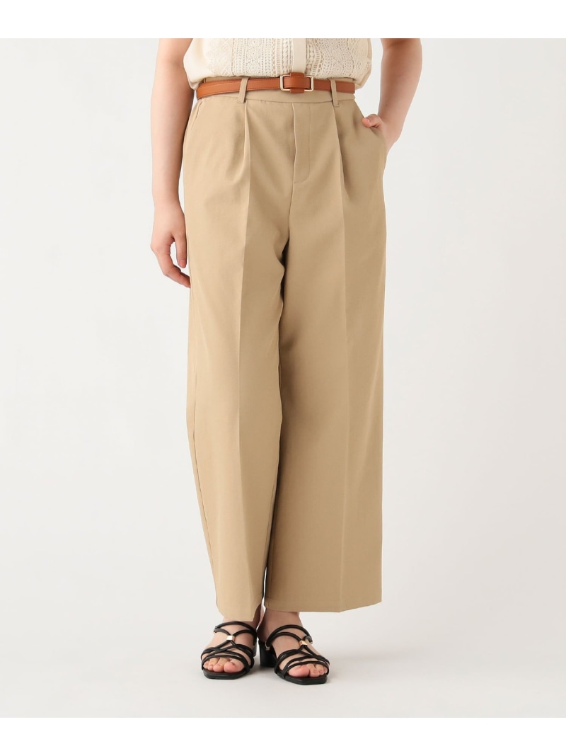 チノ風 タック パンツ 26SS ウォッシャブル ワイドパンツ BEAMS HEART WOMEN ビームス ハート パンツ その他のパンツ ベージュ ネイビー【送料無料】[ Fashion]