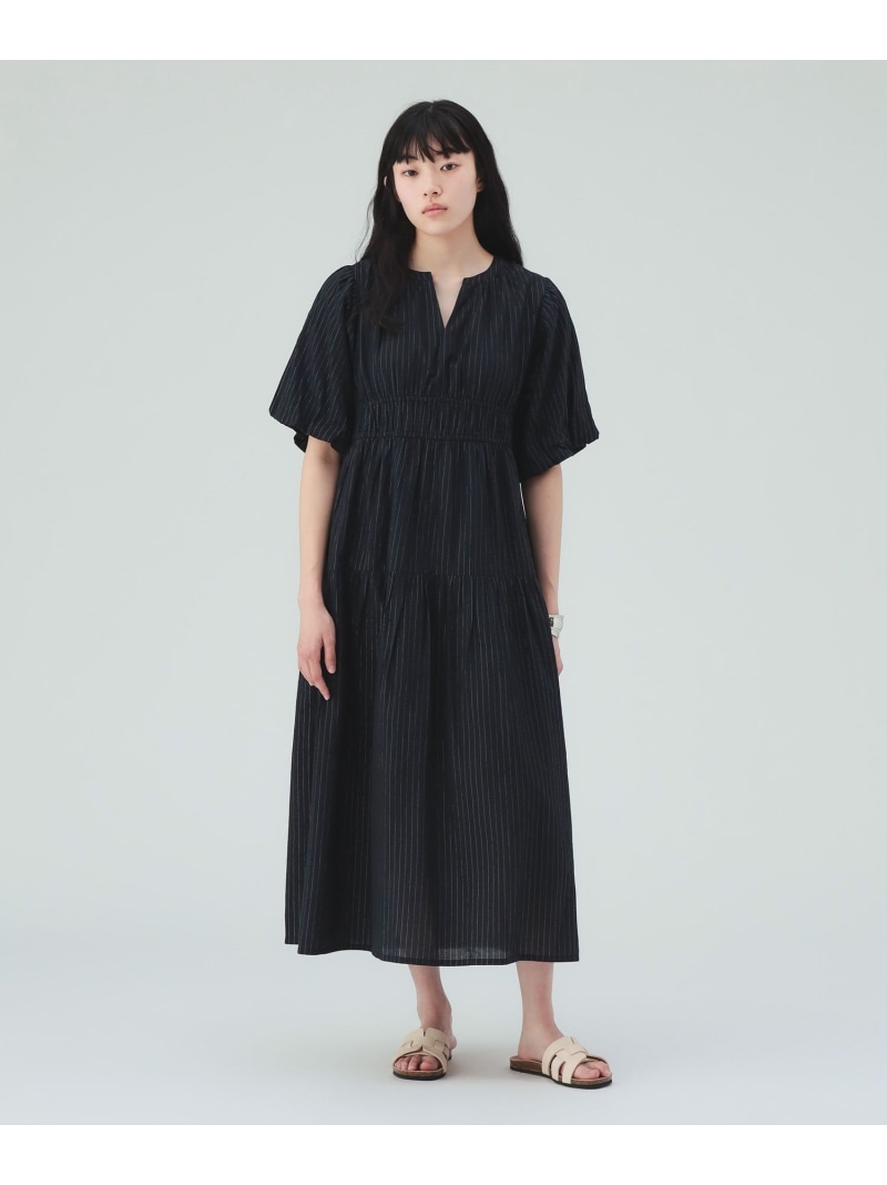 INDIA ティアード 衣装 26SS ウォッシャブル 旅する BEAMS HEART WOMEN ビームス ハート形 衣装・御召しもの 余分の物の衣装・御召しもの 黒いこと 青み【貨物輸送無料】[ Fashion]