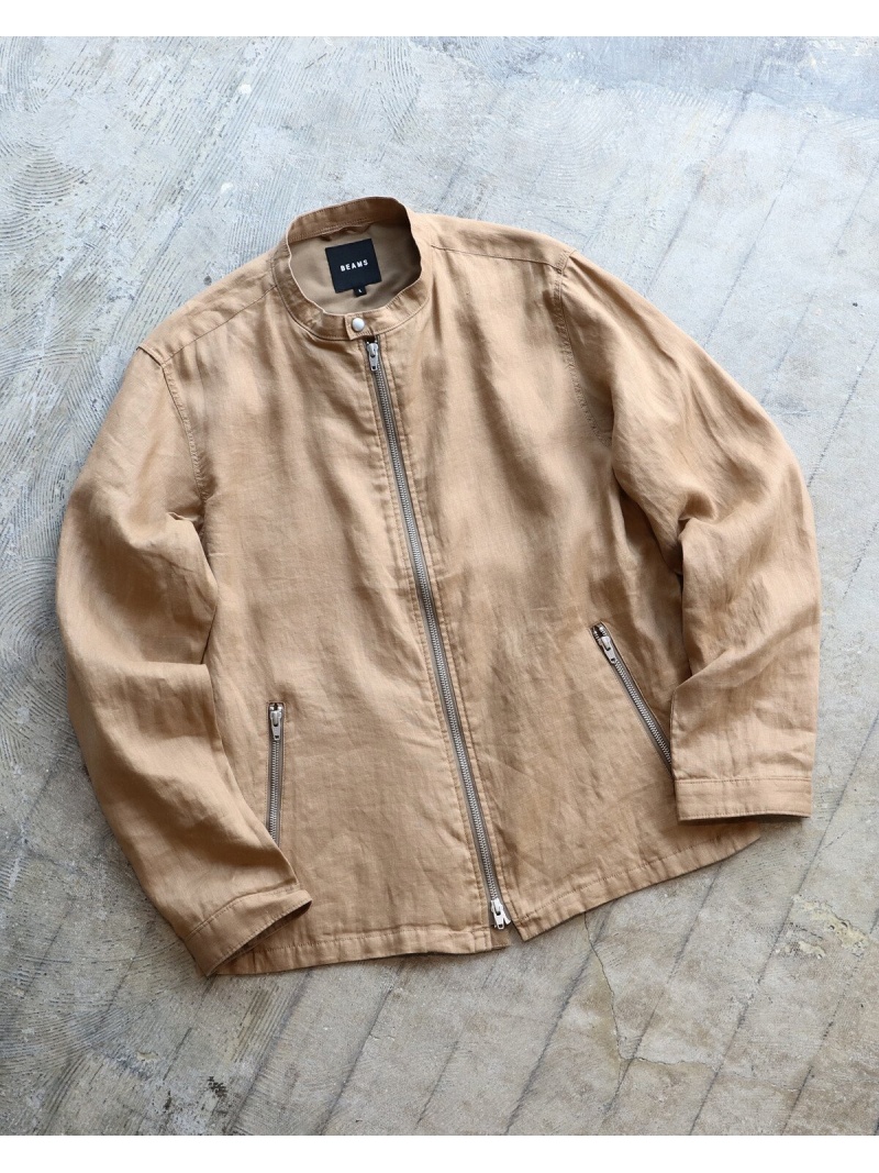 超大特価 楽天市場 Beams リネン ライダース ジャケット Beams Men ビームス メン コート ジャケット ブルゾン ベージュ ブラック 送料無料 Rakuten Fashion Beams ビームス 安いそれに目立つ Leightonpetroleum Com