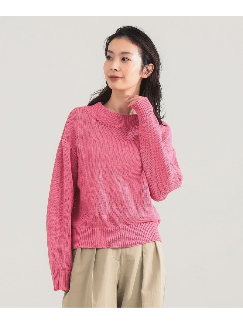 AK+1 / 3ゲージ ボトルネック プルオーバー Demi-Luxe BEAMS デミルクス ビームス トップス ニット ピンク【送料無料】[ Fashion]